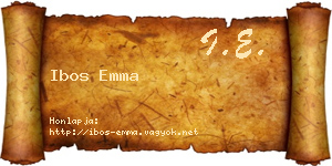 Ibos Emma névjegykártya